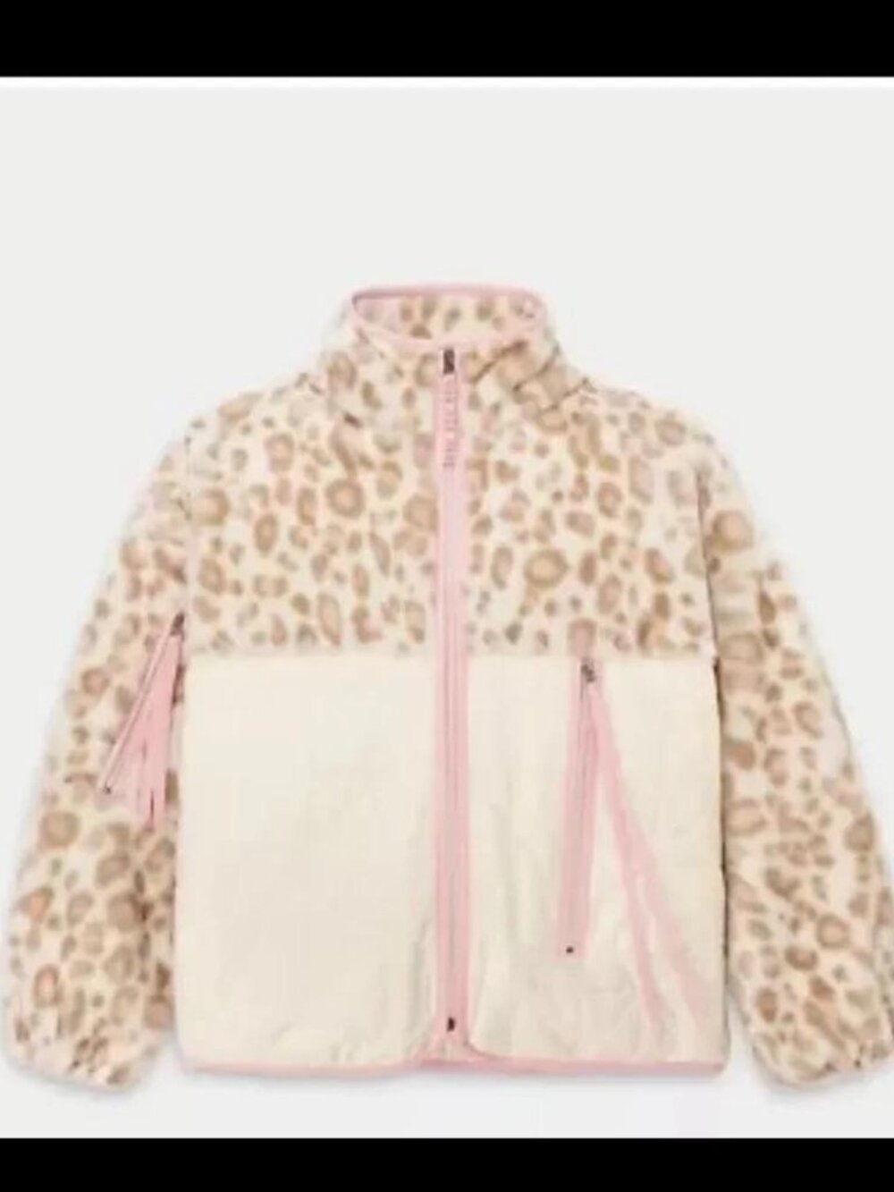 NWOT UGG MARLENE QUILTED RTW Cream Leopard Print Jacket Size XL